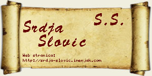 Srđa Slović vizit kartica